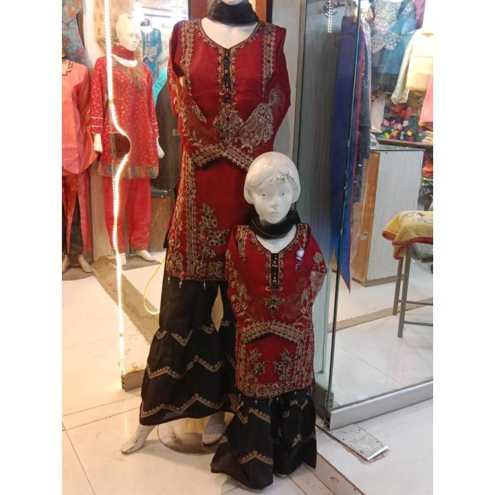 kids Sharara for baby girls and ladies,  beautiful Sharara for baby girls and full sizes, sharara with short Shirt, sharara dress for girls