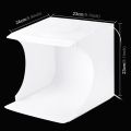 PULUZ 20cm Include 2 LED Panels Folding Portable 1100LM Light Photo Lighting Studio Shooting Tent Box Kit with 6 Colors Backdrops (Black, White, Yellow, Red, Green, Blue). 