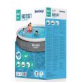 Bestway Fast Set Pools with Filter, 13 feet & 15 foot Extra Large Size Family Pool with 33 inch & 42 in depth, Inflatable Top Ring Quick Setup Deep Swimming Pool for Home with Water Filtration Pump, 57376, 57372, 57313, Easy Set Heavy Duty 3 Ply PVC Pool. 
