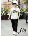 Summer Kids The Joker Printed Tracksuit Half Sleeves Round Neck T shirt With Trouser Tracksuit for Kids. 
