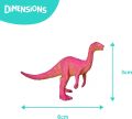 Tiny World Jurasic Park Rubber Dinosaur Toys - Wild Animal Figure Jungle Zoo Dinosaurs Animals Toy Set For Kids Boys Girls Baby Fun Play Toy. 