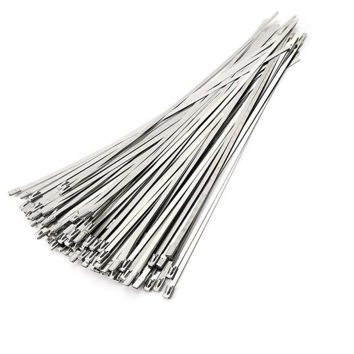 Stainless Steel Cable Ties, 100 Pcs 7.9 Inches Cable Zip Ties