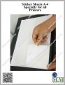 A4 Sticker Paper Sheet For Shipping Labels Printable (Pack of 100 Pcs). 