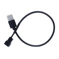 30cm USB Male to 3 Pin Adapter Cable Connector for PC Computer Case CPU Fan. 