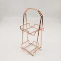 Metal cushion beauty storage rack, sponge puff egg holder, mineral antique crystal display rack. 