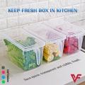 Pack of 3 Fridge Organizer Fresh Spacer Layer Storage Rack Drawer Basket Refrigerator Pull-out Drawers Fridge Freezer Storage Organizer Box with Lid and Handle Door Freezer Container Box Kitchen Organizer Plastic Basket Fruits Vegetable Basket. 