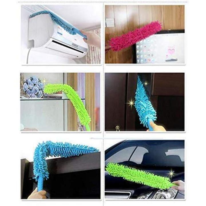 Cleaning Duster Brush| Feather Magic Dust Cleaner with Extendable Rod for Ceiling Fan Home Office Car Flexible Microfiber Cleaning Tools