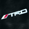TRD 3D Metal Car Letters | TRD Sticker in Red color and White color | Trunk Badge TRD Emblem TRD Logo Accessories. 