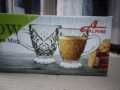 6 Pcs Glass Tea Coffee Cups Mugs Set Transparent Random Design. 