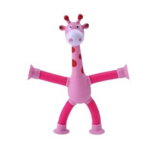 New Cute Pop Tubes Sensory Suction Cup Plastic Toy Deformable Novelty Telescopic Giraffe Fidget Toys Bellows Stress Relief Squeeze Toys