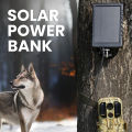Trail Camera Solar Panel - DC 6V/3000mAh Solar Power Bank for Wildlife Monitoring. 