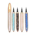 Self-adhesive Eyeliner Pen, 2 in 1 Magic Lash Liner Glue Pen Glitter Liquid Eyeliner, No Glue Needed No Mess Waterproof Longlasting for Eye Makeup. 