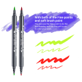 STA Dual Side Water Brush Pen Marker Set For Drawing 12, 24, 36 & 48 Color. 