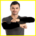 1 Pair (2 pcs) Hand and Arm Sleeves for Men & Women Arm Muffs Sports sleeves Black sleeves Random Company Logos. 