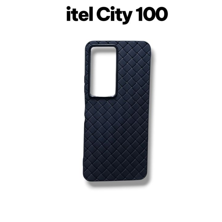 itel%20City%20100%20Back%20Cover%20Soft%20Matt%20New%20Woven%20Design%20Leather%20Feel%20tpu%20Case%20for%20Itel%20City%20100%204G%20-%20Image%205