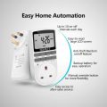 2 x NOVKIT Digital Security Timer Plug Socket Programmable Switch Timer with 10 ON-Off Programs and Random Mode for Home and Indoor (230V, 13A, 2900W). 