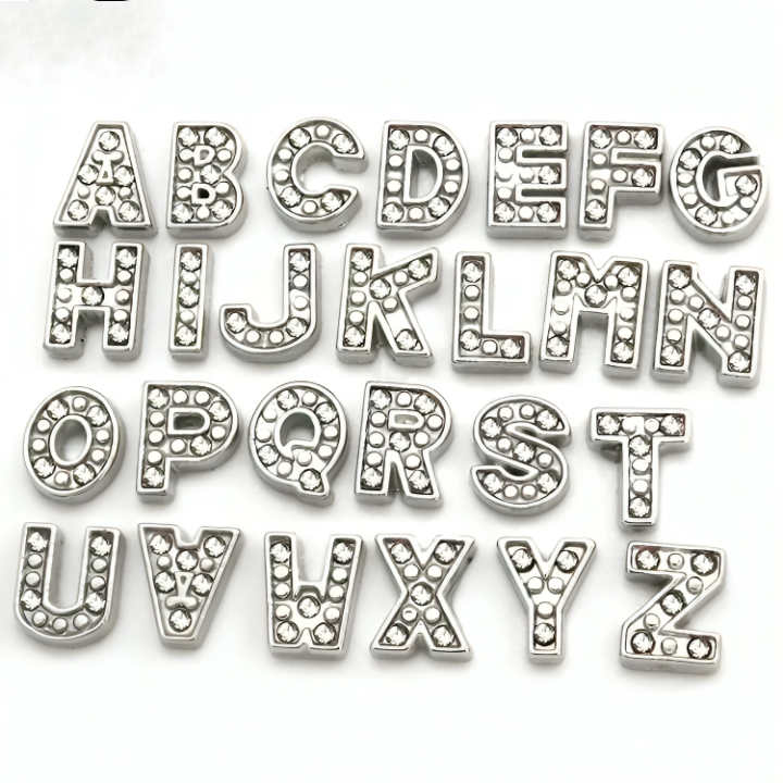 Silver Stainless Steel Alphabet Necklace/Locket/Pendants for Girls ...