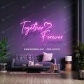 Together Forever Couple Neon Sign - Neon Light  Neon lights  Neon lights for room  neon lights for room name  light  lights for decoration   lights for room decoration  Wall Decoration items  Wall Decoration items for home  Neon Walls. 