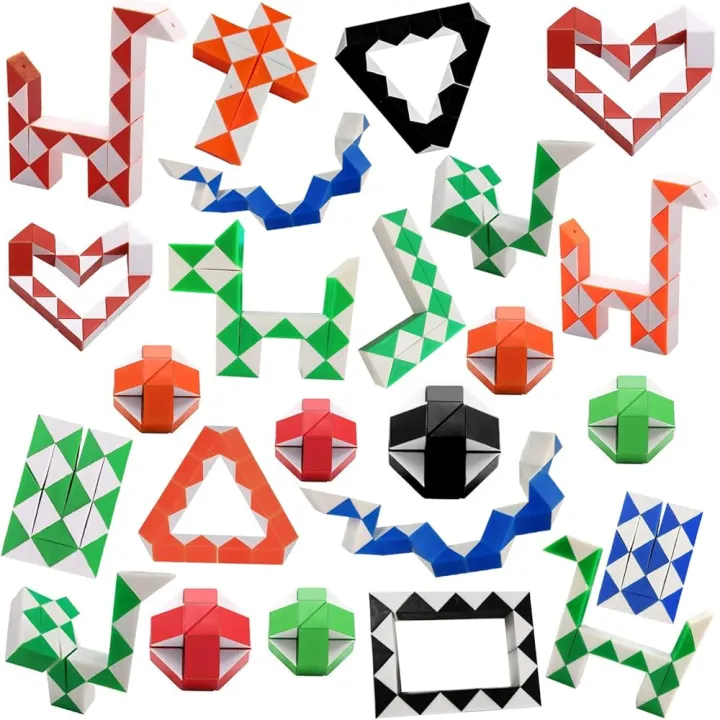Mishbeeka%20Snake%20puzzle%20snake%20Cube%20Pieces%2024%20Blocks%20Magic%20Cubes%20Mini%20Plastic%20Twist%20Puzzle%20Toy%20-%20Image%202
