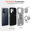 Vantime for Infinix HOT 50i / Smart 9 HD Tough Armor Case with Stand & Slide Camera Cover Shockproof Hard Back Casing. 