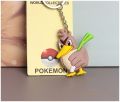 【HOT】 Pokemon Magikarp Meowth Lapras Poliwag Farfetch D Anime Figure Keychain Silicone Pendant Ornaments Toy Birthday Gifts. 
