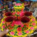Chenuk Truck Art (kettle) set  4 pcs set and 6 pcs set/ Handicraft / HandPainted / Vip's Creation. 