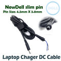 New Del slim pin Laptop Charger Cable DC For XPS Series connector sizw 4.5 * 3.0 mm. 