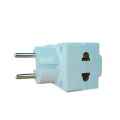 Clopal 10A Round 2 Pin Multi Plug & Socket with Fuse Protection. 