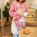 Cooking Bib Breathable Decorative Animal Pattern Kitchen Long Chef Bib. 