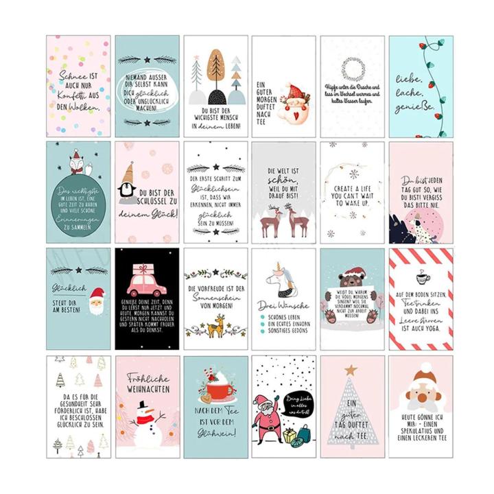 Ticket Calendar with Quotes Tasks 24pcs Diy Advent Calendar with Quotes Tasks for Mindful Christmas Countdown Warm Gift for Mindful Advent Calendar