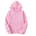 Baby Pink Fleece Plain Hoodie For Women 612021. 