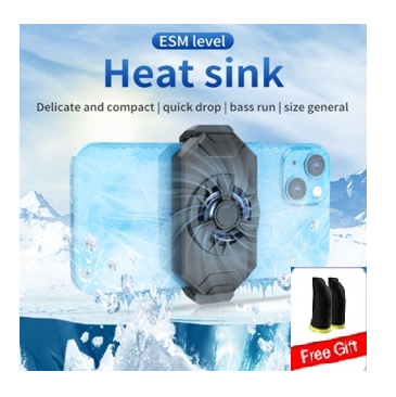 Mobile Phone Cooler Fan For PUBG Gaming Heat Resistant Mobile Radiator Cooler With Back Clip Suction Holder Phone Cooler System Refrigeration Phone Gadgets For PUBG |Mobile Accessories| Gaming Accessories|.
