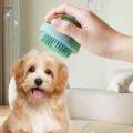 Pet Massage Brush with Soap Dispenser Dog Bath Brush for Dogs Cats Cleaning. 