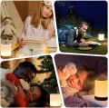 Night Light Touch Sensor Lamp Bedside Table Lamp for Kids Bedroom Rechargeable Dimmable Warm White Light RGB Color Changing. 
