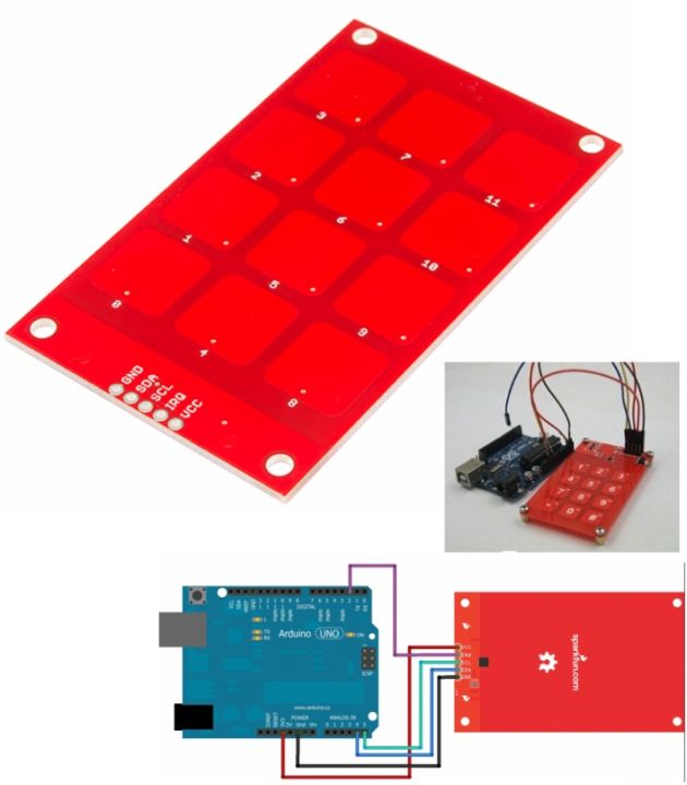 Capacitive Touch Keypad - MPR121 Arduino