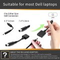 130W Laptop Charger 19.5V, 6.67A, (4.5*3.0mm) and (7.4 * 5.0mm Big tip Connector) --- Cable Charger for Dell XPS 15 9530 9550 9560 9570 7590 - Inspiron 7500 7501 7590 7591 7791 - Precision 5510 5520 530 5540 HA130PM130 DA130PM130. 