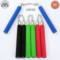 Nun Chuks Martial Arts Kung Fu Training Foam Sponge Padded Karate Stick Nun chuck Nunchakus with Steel Chain For Men and Women - Multicolor. 