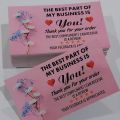 Pack Of 100 Thank You Cards The Best Part Of My Business Is You - Attract Your Buyers To Give Positive Review. 