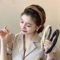 Korean Style Swivel PU Leather Bando, Retro Simple Anti-slip Headband Hair Accessory for Women. 