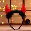 Halloween Glowing Headband Feather Light Up Angel Halo Demon Devil Horns Hair Band Cosplay Accessories for Party Wedding. 