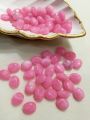 Acrylic Oval Marble Textured 13mm Glossy Pink Beads for DIY Crafts - Pack of 40gms - Ideal for DIY, Crafting, Jewelry Making, Jewelry, and Dress Accessories.. 