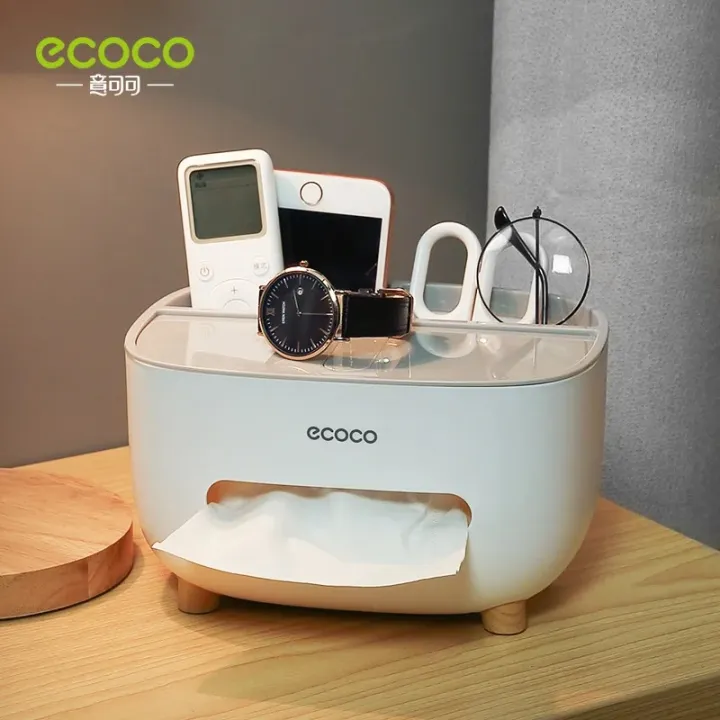 tissue%20box%20cover%20holder%20with%20storage,%20napkin%20tissue%20box,%20multi-function%20tissue%20box%20abs%20material%20storage%20organizer%20caddy%20for%20bathroom,%20bedroom%20and%20office,%20grey%20white%20-%20Image%204