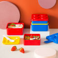 DIY Building Block Lunch Box Modular Building Block Bento Food Storage Container. 