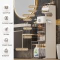 4 Layer Slim Organizer Cabinet Bathroom Standing Cabinet, Bathroom Floor Cabinet with Drawers. 