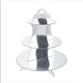 Silver Cupcake stand 3steps. 