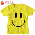 Smiley Fine Jersey Printed Tshirt for Boys and Girls. 