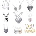 New Combination Broken Heart 2 Pieces 3 Pieces Pendant Necklace Forever Friend Ms. Jewelry Necklace Girlfriend. 