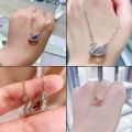 [ New ] Shijia High Version Swan Necklace with Swarovski Plain Women Crystal Smart Clavicle Chain. 