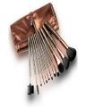 12 Pieces Makeup Brushes Set With Shine Beautifull Brown Pouch. 