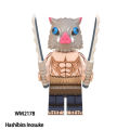 PinShang Demon Slayer Series Tanjiro Nezuko Inosuke Doll Building Blocks Plastic Children's Assembled Toy. 